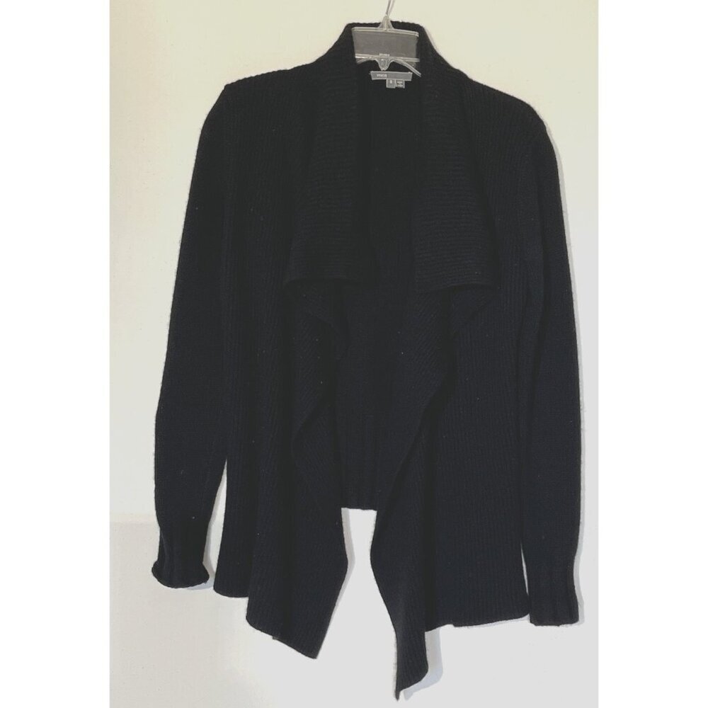Vince Black Open Front Cardigan